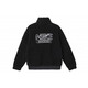 NIKEW Nsw Swsh Plsh Jkt Solid Color Sports and Casual Standing Collar Lambsewel Warm Jacket Women's Black XXS