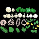 Topological leaf mold plant leaf embossing mold rose leaf cartoon steamed bun shape baking biscuit fondant egg rose leaf (set of 3)