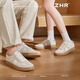 ZHR German training shoes women's board shoes couple casual versatile CP sports shoes for women retro lightweight soft sole non-slip commuter shoes rice gray 37