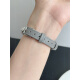 Minyan geeignet für Huawei Fit4 Uhr Metall Rose Fit3 Riemen Slim Taille Echtes Leder Armband Huawei Armband 1098 Weiß Rose kleine Taille Huawei Fit4