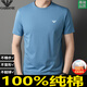 
ARMANIBR Armani Men's Short Sleeve T-shirt Pure Cotton Men's 2025 New High-end Cotton Half-sleeve Shirt 1518 Black High-end Cotton T-shirt M [Suggested 100-115Jin [Jin equals 0.5 kg]]