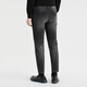 Lilang four-sided elastic jeans men's low waist narrow feet nine-point pants autumn 2025 new elastic men's pants black (24QNZ13701) 33 (175/84A)