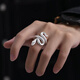 Tongrubi 999 sterling silver pure silver snake-shaped ring men and women niche snake snake birth year ring pure silver snake code
