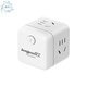 Three-term to two-term plug Rubik's Cube Socket Converter One multi-function multi-purpose socket changer 5-hole mini version square power strip 丨Safety 3C certification丨 20 holes on four sides (total power used: 2500w)