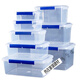 Mengyier Caja de refrescos transparentes Caja de plástico rectangular de plástico de gran tamaño con caja de almacenamiento de alimentos congelados de cocina de hotel, estilo de alta gama 9928 Style Pressing 30L