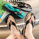 Flip Flops für Männer 2025 Neue Sommer Outdoor Outdoor Casual Dicker Sohle-Clip-On Pantoffeln Personalisierte vielseitige Sportsandalen SRX-524VFJ Schwarz und Blau 40