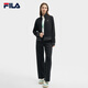 
FILA official women's knitted long-sleeved jacket 2025 summer fashion casual simple loose top