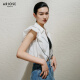 艾诺丝雅诗【商场同款】2025夏季新品撞色造型感运动休闲短外套女40431036 白色 L