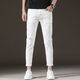 
Heyu ripped nine-point pants men short white jeans men trendy elastic slim feet 9 points 2025 black and gray 1048 nine-point pants QN [high elasticity 27 size = waist circumference 2 feet