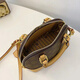 DAFEILI 2024 new shell bag printed handheld crossbody bag versatile bag this year's popular crossbody bag brown
