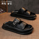 Pareja lobo Familia zapatillas para hombres nuevos hombres de verano para hombres y mierda de los hombres anti-dolores y mierda.