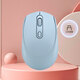 可充电式双模无线鼠标静音办公台式电脑笔记本通用充电款双模鼠标 电池款(粉色)-自备电池
