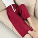 
2025 new summer women's cotton silk pajama pants can be worn with artificial cotton nine-point wide-leg home pants flower long pants cotton, spring is full of L (recommended 110-135Jin [Jin equals 0.5 kg])