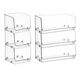 
Pupan transparent book storage box storage box book storage box basket book shelf snack toys clothes cosmetics miscellaneous items 4877. Side U transparent basket - medium length PET high transparent as shown