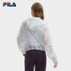 
FILA official women's woven jacket 2025 summer fashion casual loose full print hooded top