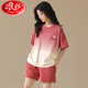 Langsha 100% reiner Baumwollpyjamas-Frauenanzug kurzärmelige Student Cotton kann für die Sommerkleidung für kleine Heimkleidung y9859 XL [empfohlen 115-135jin [Jin gleich 0,5 kg] tragen]]