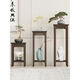 Flower rack simple indoor solid wood flower pot rack living room Chinese antique floor-standing spider rack flower several balcony flower stand 50-high small carved antique flower table