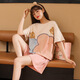 Victoria's Secret Emilysa 2023 Nouveau pyjamas à manches courtes pour la bande dessinée de coton pour femmes mignonnes Sweet Girl's Home's Clothes peut être porté à l'extérieur du G6627 M