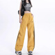 真维斯（Jeanswest）美式条纹运动工装裤女夏季2025新款轻薄速干阔腿休闲裤子 藏青-长裤 S