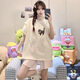 Yu Zhaolins neuer Pyjamas für Frauen im Sommer Nachahmung Baumwollpullover Shorts Süßes Welpe Cartoon bequemer Haus tragbarer Anzug