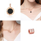 Fat Donglai same style 18k gold pendant single pendant single silver necklace for women without chain plated 18K rose gold color silver color gold Sansheng with apricot diamond-rose gold