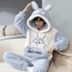 Pwehtm Zuosu Bekleidungsgeschäft Korallen Pyjamas Winter Herbst und Winter verdickter Flanell warmes Cartoon Home Kleidungsstück 9902* Kapuzenset m klein [80-90jin [Jin entspricht 0,5 kg]]