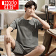 Hongdou (HODO) Summer Simple Pajamas Summer de manga corta Summer Lave Tamiz Lo suelto Ropa para el hogar del hogar del algodón delgada para usar H9928 L