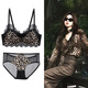 Victoria Palace Sexy Lace Bra Leopard Print Soudante Sous-vêtements Small Breasts Gathering and Gucking Bras sans anneaux Grey Leopard (Single Piece) M 34/75 (AB Cup)