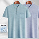 丨 Lilang 丨 [Código de interrupción del código de marca] Daddy usa la solapa camiseta de manga corta de seda de hielo para la camiseta casual de hombres de mediana edad para personas de mediana edad y ancianos Ice Seda-9851 Gray Real Pocket M 48/165