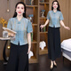 Xin Yimei's new Chinese style shirt for women in 2025 summer new style small and stylish slim squid short-sleeved jacquard shirt rose red top L [105-115Jin[Jin equals 0.5 kg]]