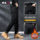 Zengzhi Jeans Herren 2024 Herbst und Winter Neue offizielle, vielseitige, schlanke Anpassung loser mikroelastischer High-End plus Samt Casual Laie 9229 Tinte Blue Normal