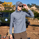 Jeep outdoor original yarn sun protection clothing men's summer light windbreaker UPF40+ sun protection clothing waterproof fishing hooded jacket technology gray 291 XL
