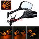 Lifan V16 Longjia V Tubenda 250 Motorcycle Modifié Squelette Claw LED Miroir du rétroviseur Reflecteur Ré-retour arrière Miroir de vue 1098 Paire de rétroviseur LED Glaw Glaw Glaw