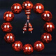 Lei Yumeng authentic Hainan Huanghuali bracelet 20 men's ghost face tumor scars on the eye water wave gall tumor pattern girl old oil wood Buddhist beads collection grade full of tumor scars 20mm 12 pieces