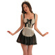 Viele sexy Dessous weibliche sexy suspender Perspektive Rückenless Maid -Anzug Uniform Set 9734 Schwarz One Size