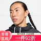 耐克（NIKE）男子上衣秋季宽松梭织运动叠搭刺绣轻便FN3893 010 XS
