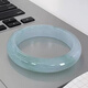 KZD ice waxy jade jade bracelet white moonlight jade bracelet floating green girl style jade treated jade 58-59mm same style as Lao Fengxiang