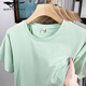 Seven Wolves summer comb solid color information T-shirt short-sleeved work clothes party cultural shirt round neck summer shoulder ice silk 2267-XM15619 apricot grey XL