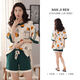 Urban Beauty Official Website Pajamas for women short-sleeved pure cotton sweet can be worn on the outside shorts loose and widened thin cotton Korean version set Lemon yellow_YZT9885 M [Suggested 80-100Jin [Jin equals 0.5 kg] wear]
