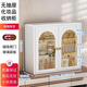 Xinwujia cosmetics storage box dust-proof dressing table storage cabinet high-end sense large capacity desktop storage rack good appearance milk white French high-end sense shipped in complete package