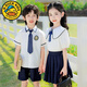 G.DUCKKIDS student school uniforms, primary school students summer college style boy suits, children kindergarten school uniforms, school uniforms, class uniforms, short sleeves 6630 white, summer men's suits 120
