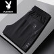 Playboy (Playboy) 2025 Frühlings- und Herbst neue Freizeithose für Männer für Männer lässig lockere trendige dünne, atmungsaktive Hosen für Männer K9226 Schwarzer Körper l Vorschlag-115jin [Jin gleich 0,5 kg]