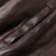 Veste en cuir marron Brown Xianging Maillard pour femmes courte 2025 Automne Nouveau revers rétro Pu Leather Veste de moto