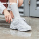 Skechers Women's Shoes 25 Panda Zapatos gruesos Sombros de papá de moda en moda zapatos para mujeres zapatos blancos 11979 11979-WSL White 35.5