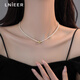 Lnieer Shijia Xiaomi Beads Love Pearl Necklace Women's Necklace Light Luxury High-Quality Accessories Clavicle Chain 2025 New Hot Style Love Pearl Necklace S925 Silver