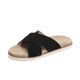 Hang Ten Pantoffeln für Männer 2025 Sommer neuer Stil atmungsaktiven Außenverschleiß modischer Gelegenheitsschuppen Trendy Lederhöhenhöhenhöhe-Flops Flip Flops Black 40 (Lederschuhgröße)