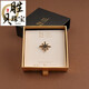 Shengbei six-pointed star high-end suit brooch for men and women, gold-plated retro enamel small fragrance style suit corsage badge, one six-pointed star brooch, gift box