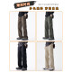 Pantalones casuales europeos y americanos de Charlotte para hombres en verano delgada solta 2025 Marca de moda NUEVA PANTANDES DE CARGA ENTERA AUTALES 9857B NEGRO [Summer delgado] XL 120Jin [Jin iguala 0.5 kg] -135Jin [Jin equivale a 0.5 kg]