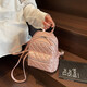 Backpack 2025 Nouveau diamant haut de gamme à la mode à petite capacité Simple Schoolbag Niche polyvalent Commu au backpack Out Pink