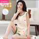Modal with chest pad integrated vest pajamas for women, summer comfortable cotton sleeveless large size home clothing for summer thin style, can be worn out for outer suit vest suit [with chest pad] F9859 M women, recommended 80-100 Jin [Jin equals 0.5 kg]